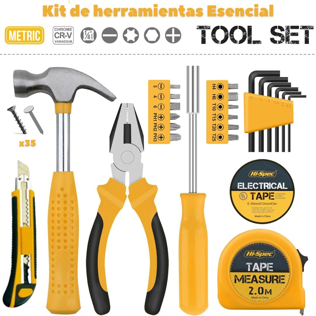 Kit De Herramientas 60 Piezas Esencial | Damaju