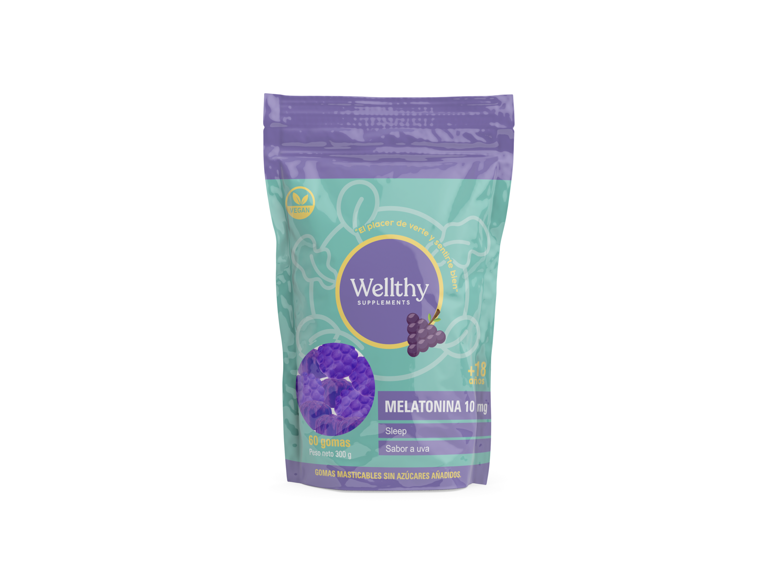 Melatonina en Gomas sabor uva