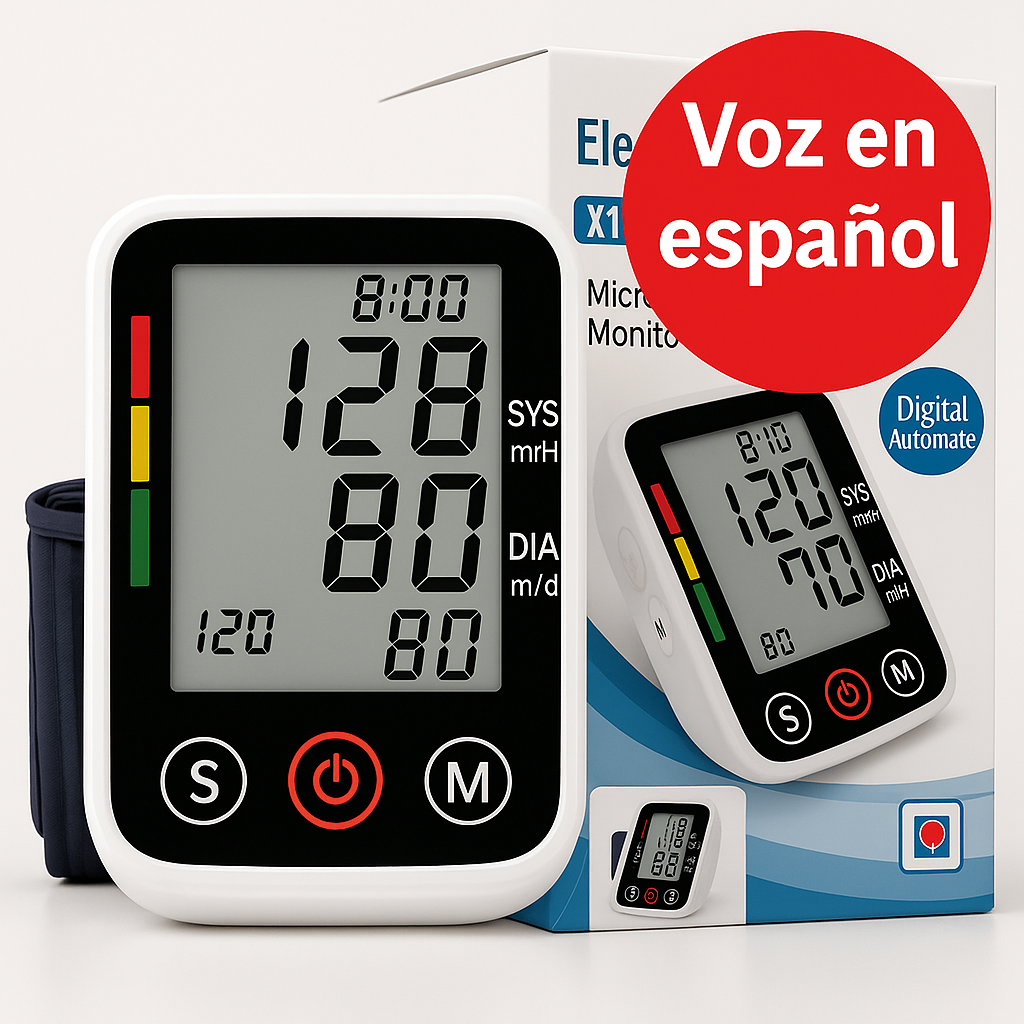 ❤️‍🩹Tensiómetro de Brazo con Voz en Español