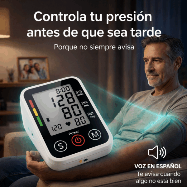 ❤️‍🩹Tensiómetro de Brazo con Voz en Español Original – Gratis guía de uso🎁