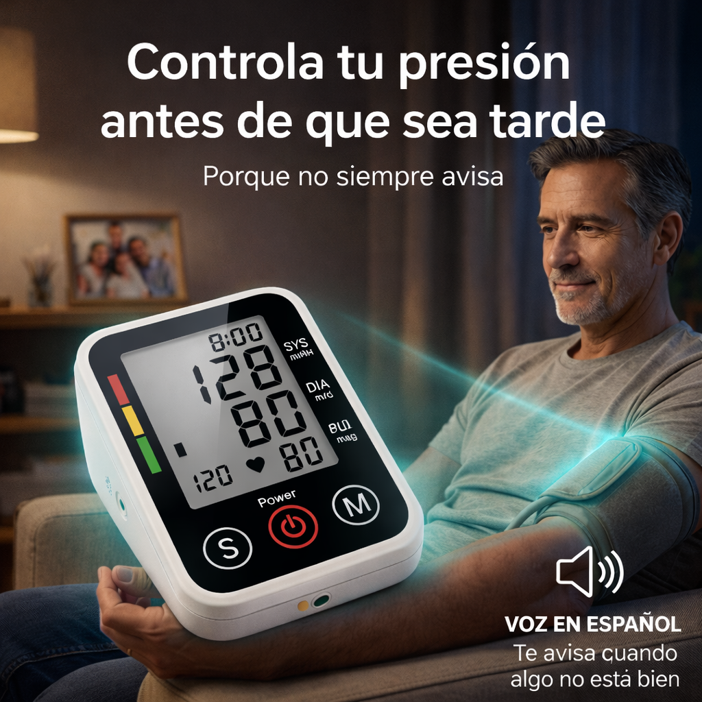 ❤️‍🩹Tensiómetro de Brazo con Voz en Español Original – Gratis guía de uso🎁