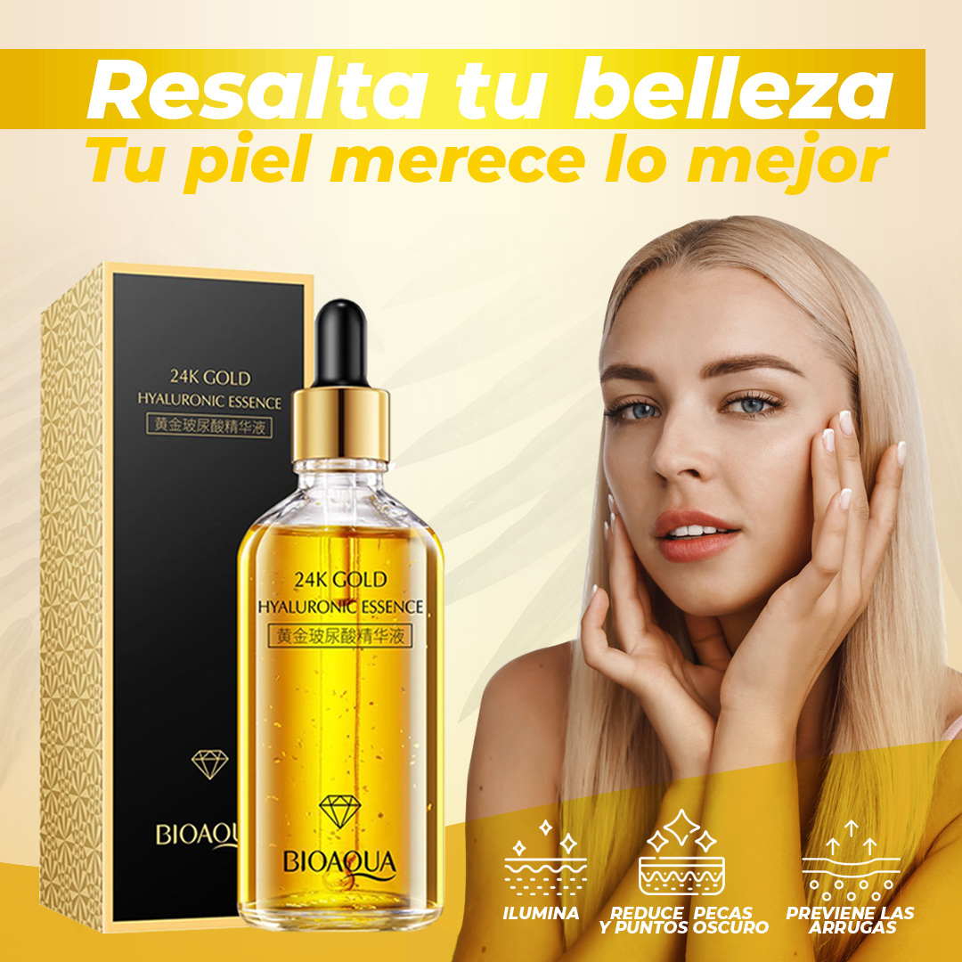💛 Combo Serum 24K + Parches Dorados para Ojeras BIOAQUA 💛
