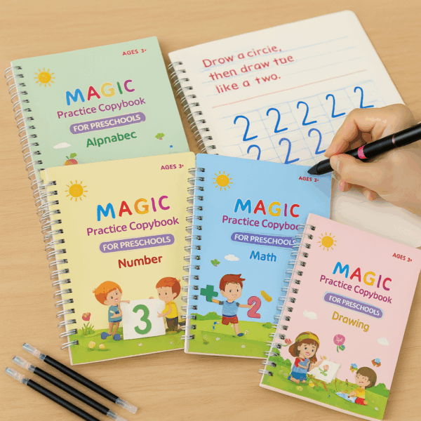 📚✨ Libros de Caligrafía Montessori con Tinta Mágica (Kit x4) ✨📚 - Image 2
