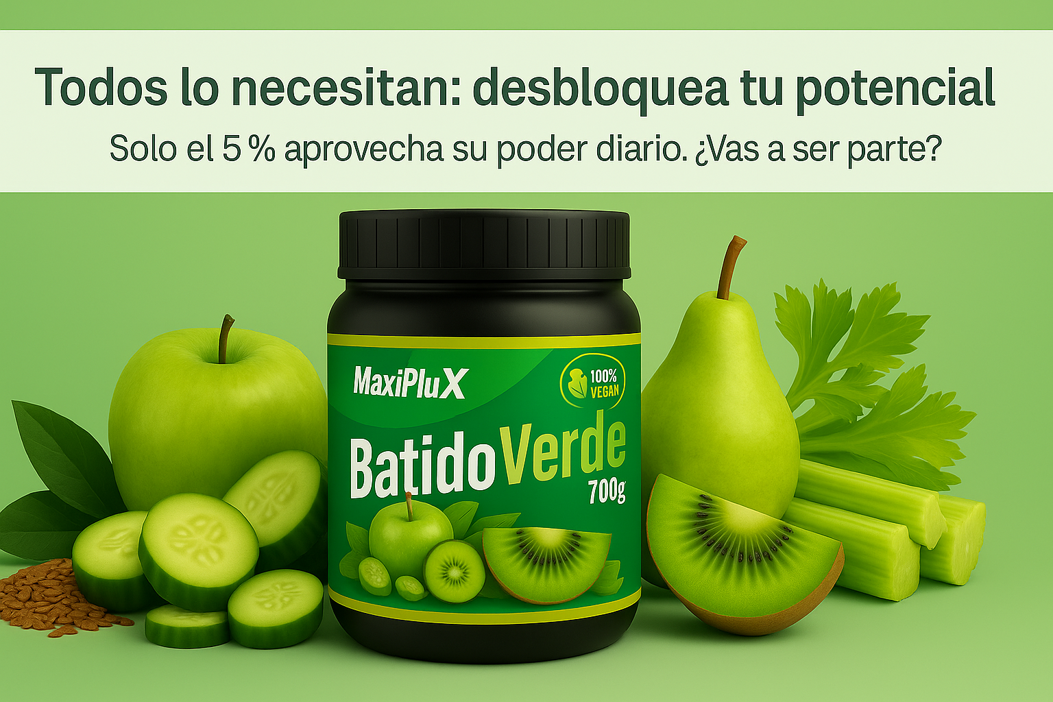Batido verde sin azúcar