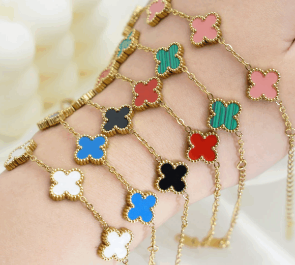 Pulsera Trébol de la Suerte ✨ Estilo Van Cleef