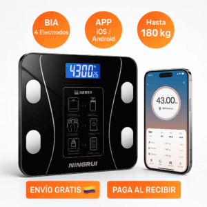 ⚖️ Balanza Inteligente Bluetooth 180 kg – ¡Resultados en 5 s! 📱