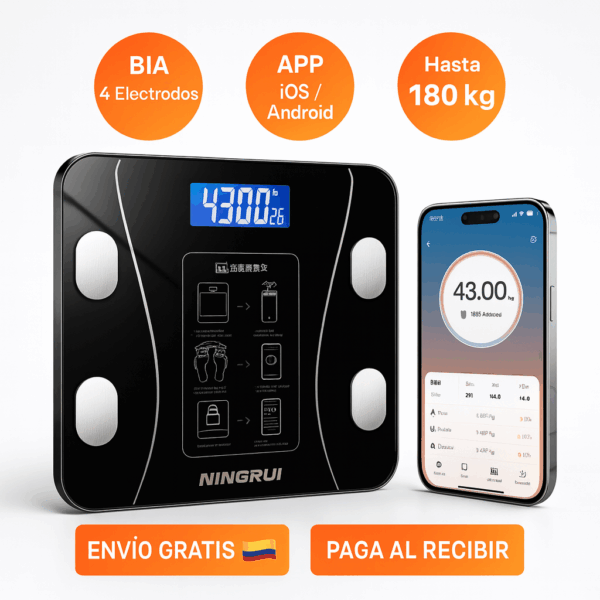⚖️ Balanza Inteligente Bluetooth 180 kg – ¡Resultados en 5 s! 📱