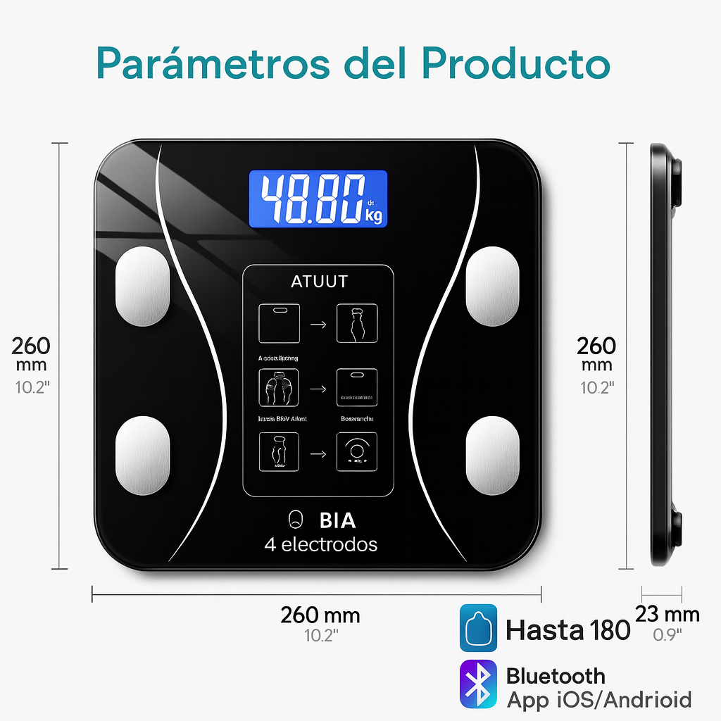 ⚖️ Balanza Inteligente Bluetooth 180 kg – ¡Resultados en 5 s! 📱 - Image 3