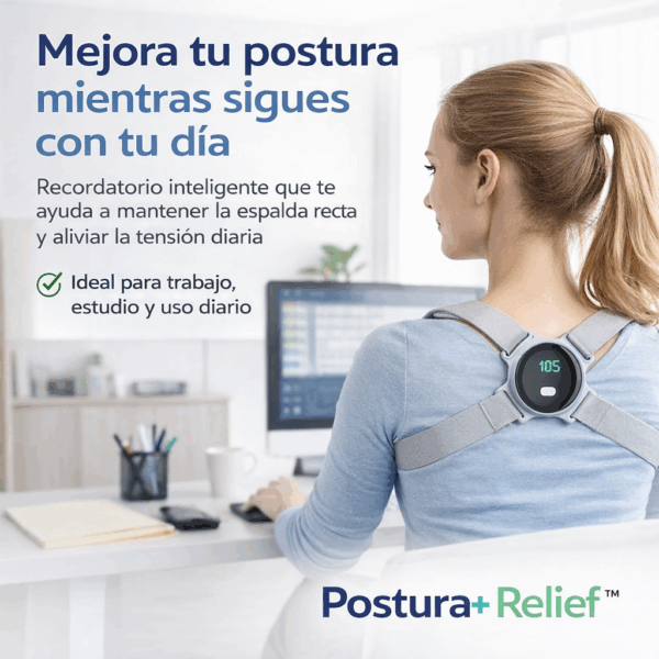Postura+ Relief™ Sistema inteligente para aliviar tu espalda