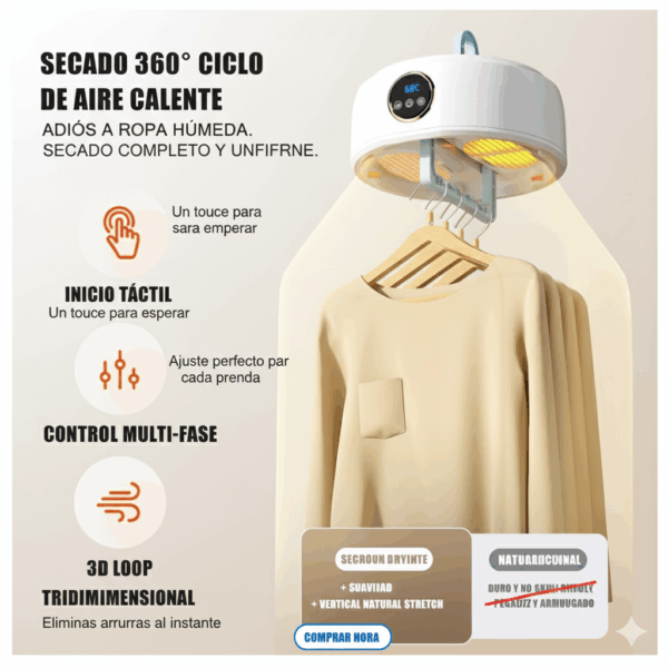 🌀 Secadora de Ropa Eléctrica Portátil 5 en 1