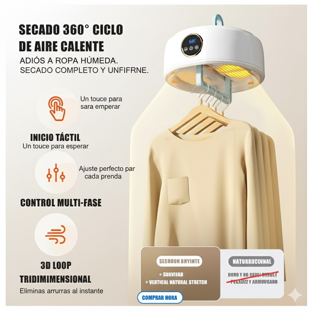 🌀 Secadora de Ropa Eléctrica Portátil 5 en 1 - Image 2