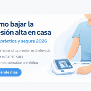 Cómo bajar la presión alta en casa | Guía práctica y segura 2026