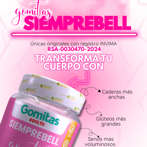 Gomitas SiempreBell · Glúteos, Cabello y Energía