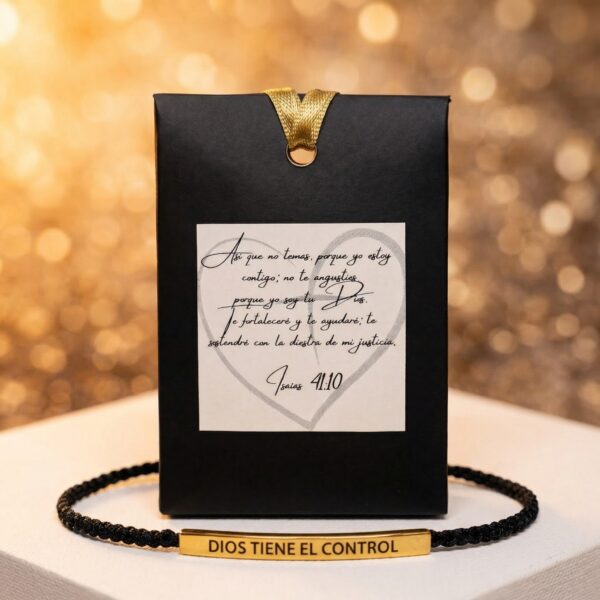 Pulsera Dios Tiene El Control · Dorado