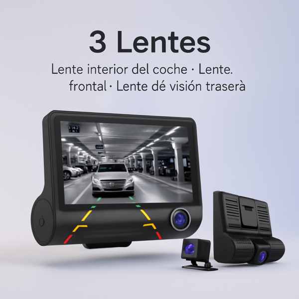 Espejo retrovisor VisionRoad con DVR integrado