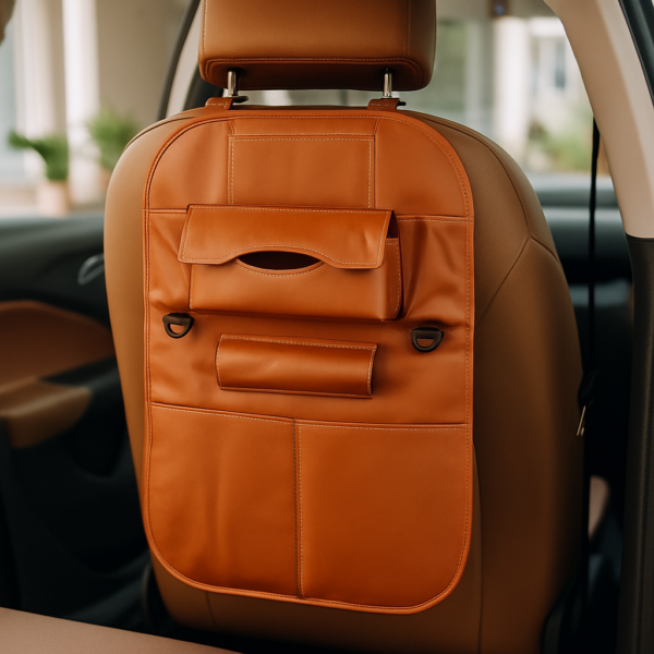 Organizador de Asiento de Coche Marrón