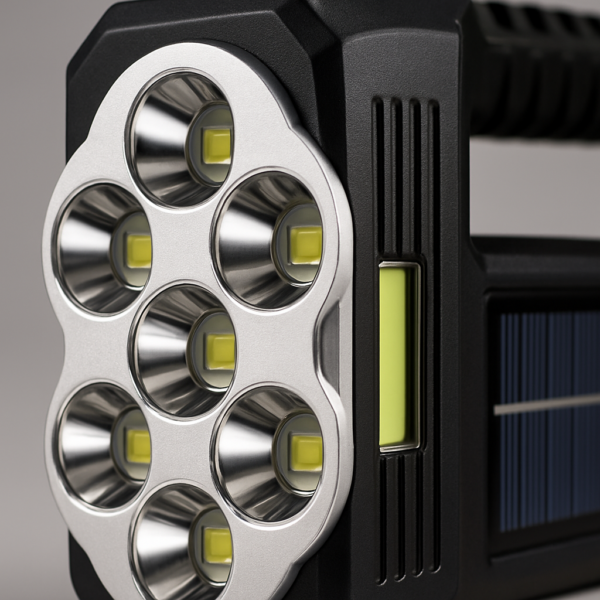 Linterna Solar LED Recargable de Alta Potencia