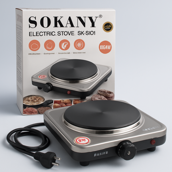 Estufa Eléctrica 1 Puesto Sokany Portátil