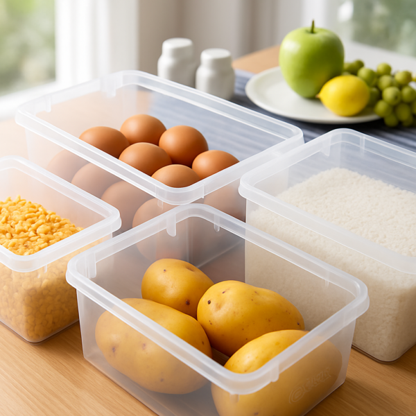 Organizador de Alimentos Transparente con Tapa