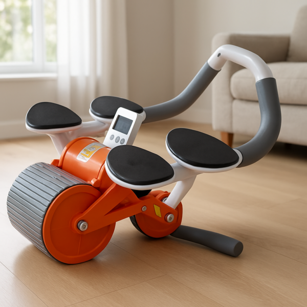 Rueda Abdominal con Rebote Automático + Soporte