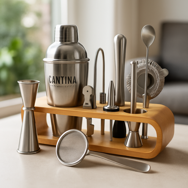 Set de Coctelería Profesional de Acero Inoxidable