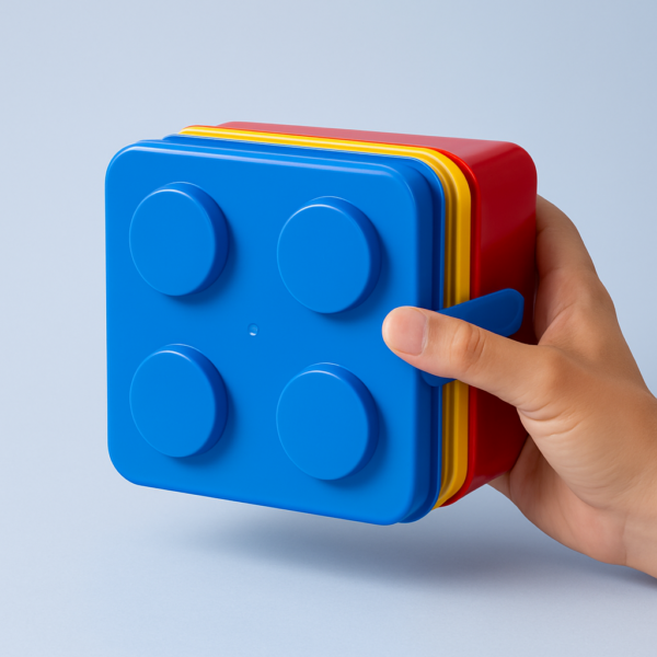 Lonchera LEGO apilable para niños, colores vibrantes