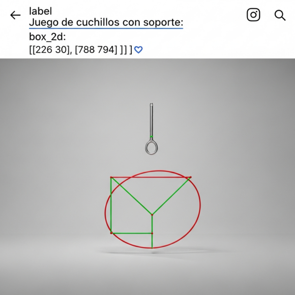 Set de Cuchillos con Base Giratoria y Mangos de Mármol