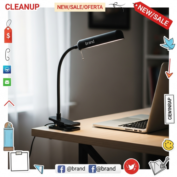 Lámpara LED flexible con clip para uñas