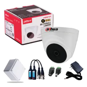 Cámara Seguridad Dahua Tipo Domo 2mp DH-HAC-T1A21N-0280B Con Accesorios