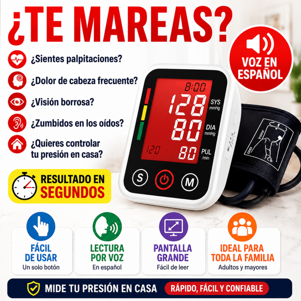 ❤️‍🩹Tensiómetro de Brazo con Voz en Español Original