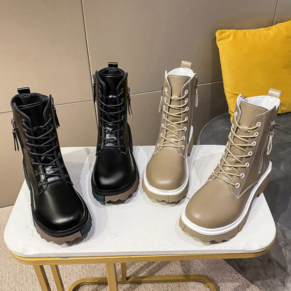 Botas Martin para Mujer - Estilo Británico, Nueva Moda con Suela Gruesa y Diseño Corto