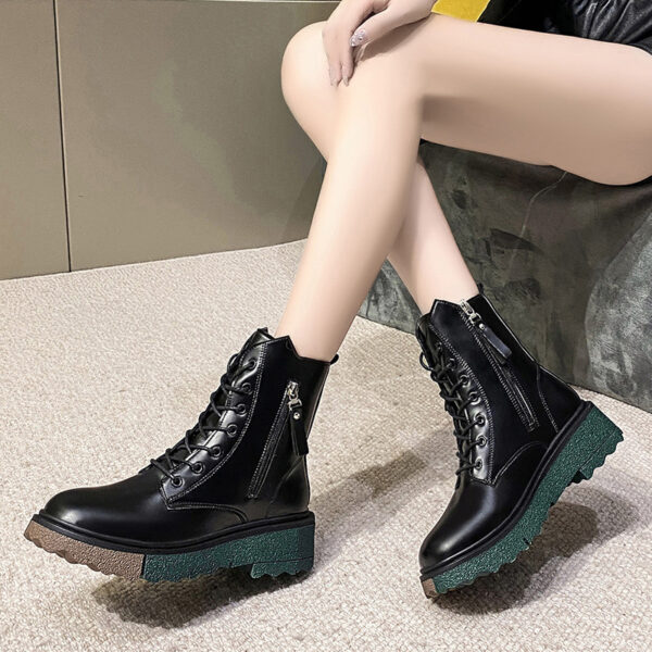 Botas Martin para Mujer - Estilo Británico, Nueva Moda con Suela Gruesa y Diseño Corto