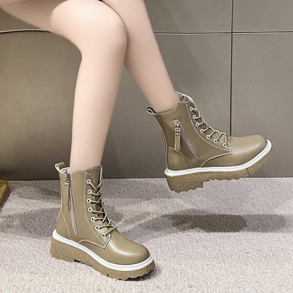 Botas Martin para Mujer - Estilo Británico, Nueva Moda con Suela Gruesa y Diseño Corto