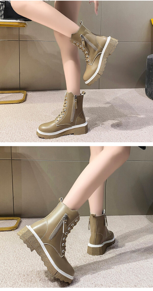 Botas Martin para Mujer - Estilo Británico, Nueva Moda con Suela Gruesa y Diseño Corto