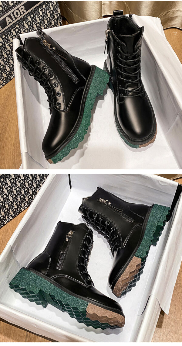 Botas Martin para Mujer - Estilo Británico, Nueva Moda con Suela Gruesa y Diseño Corto