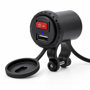 Cargador USB Impermeable para Moto con Interruptor