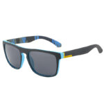 Marco negro azul hoja gris