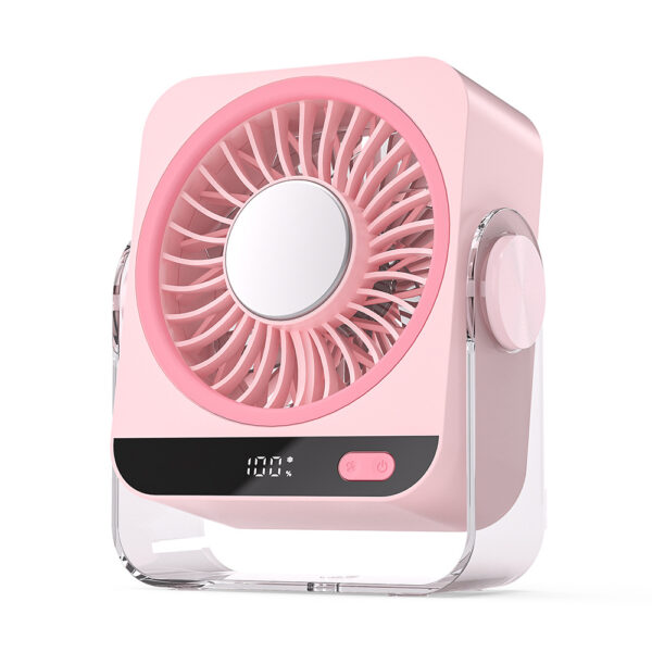Ventilador de Escritorio Recargable USB: Potente y Silencioso, 5 Velocidades y Pantalla Digital - Ideal para Dormitorio, Oficina y Viajes. ¡Refresca tu día con estilo!