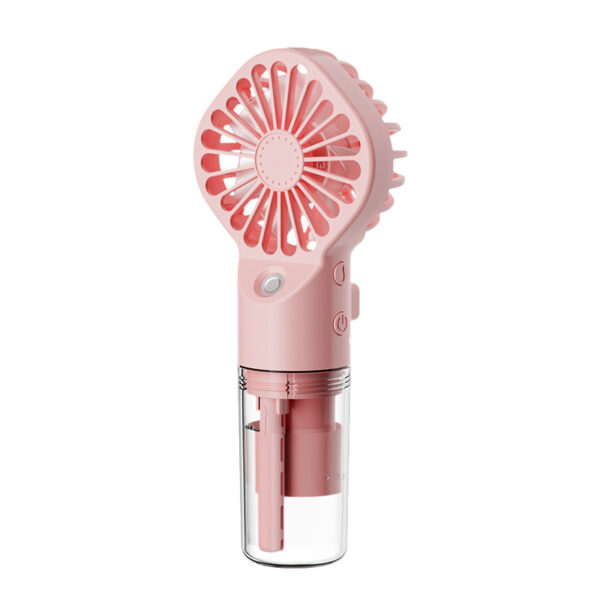 Ventilador Mini Portátil con Spray de Agua - 4 Velocidades, Carga USB, Tu Compañero Ideal para el Verano al Aire Libre ¡Refresca tus Días!
