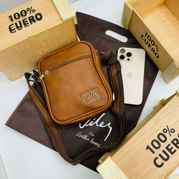 Bolso cruzado de cuero Vélez para caballero
