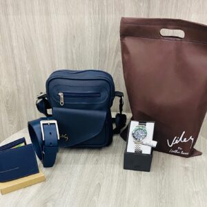 Set de Accesorios de Cuero Vélez + Reloj