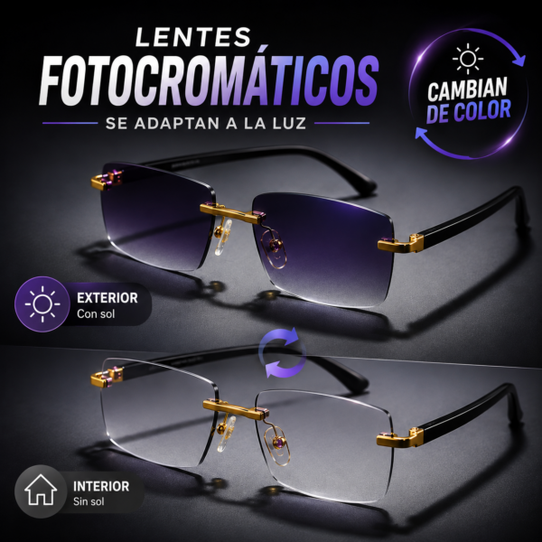 Gafas fotocromaticas filtro luz azul