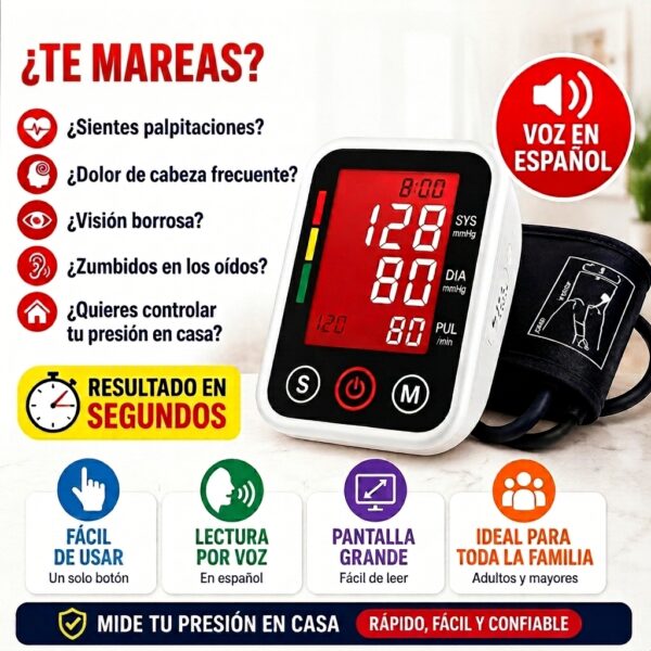 ❤️‍🩹Tensiómetro de Brazo con Voz en Español Original