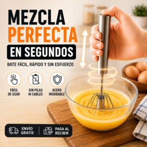 Batidor manual de acero inoxidable semiautomático