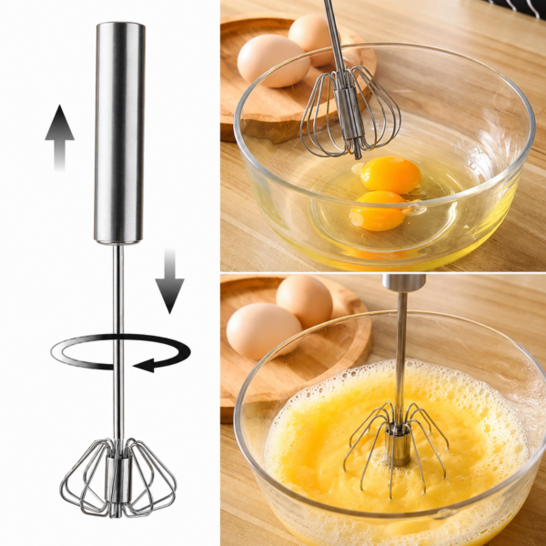 Batidor manual de acero inoxidable semiautomático