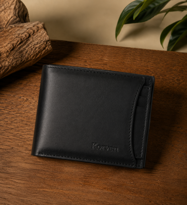 Billetera Cuero Korven Hombre Diseño Moderno y Práctico
