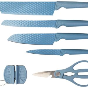 Set 6 Piezas Cuchillos Cocina Acero Inoxidable Ergonomía