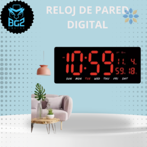 Reloj LED Calendario de Pared Digital Multifuncional