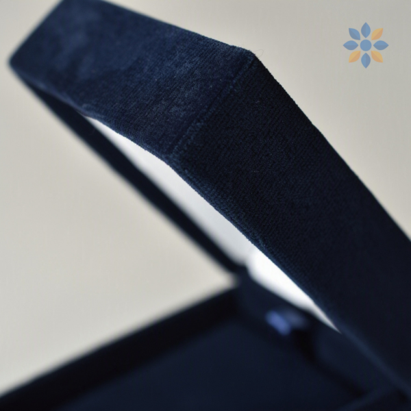 Caja de Lujo para Joyería Azul con Interior Acolchonado