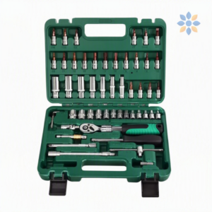 Juego de copas y puntas 53 piezas en caja verde